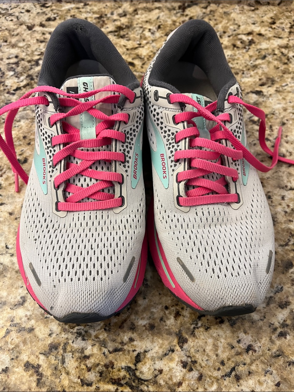 Brooks Women’s Athletic Shoes in Light Gray, Pink and Teal